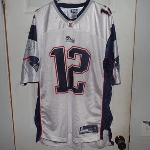 Tom Brady White New England Patriots Jersey men XL